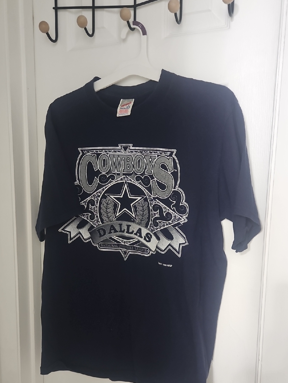 Jerzees Black Dallas Cowboys Graphic Tee with White Crest
